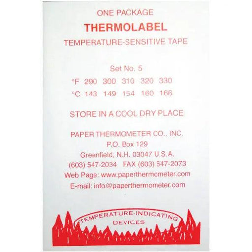 Paper Thermometer Heat Tapes #5 (290-330 Degrees) SPSI Inc.